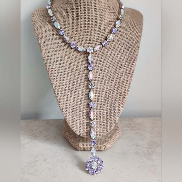 Swarovski Crystals Sautoir necklace and matching bracelet Creations Georgianni - Picture 3 of 16